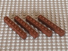 4 x LEGO RedBrown red brown