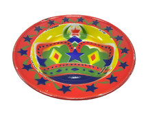 Vintage Porcelaine Plat Plaque Design Ancien Main Fabriqué 9.5In Couronne ️✔️