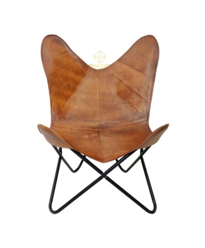 Rustique cuir papillon chaise - cuir,