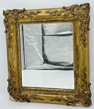 Antique french Louis XV style mirror 19th century gilded wood frame