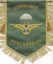 FANION / COMMANDO MARINE PONCHARDIER - cannetille fait main 16 x 23 cm