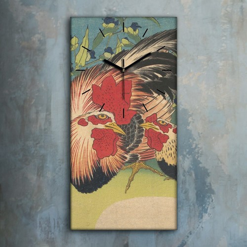 Horloge murale sur toile 30x60