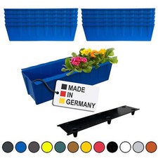 Bac à Fleurs Plantes 10er-Set Bleu Utilisation pour Palettes Euro Balconnière
