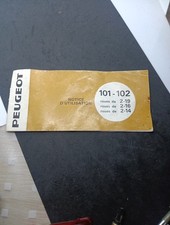 NOTICE D'UTILISATION Mobylette PEUGEOT MOBYLETTE 101 102 