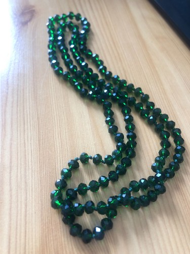 Collier sautoir perles cristal - sautoir,