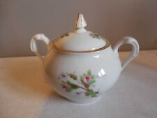 ANCIEN SUCRIER EN PORCELAINE HACHE VIERZON A DECOR DE ROSES MOUSSEUSES