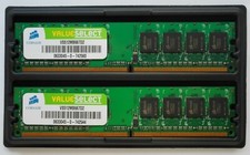 BARETTE RAM DIMM CORSAIR - PACK 1GB (2x512MB) VS512MB667D2 DDR2-667