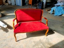 CANAPE BOIS LAQUE LOUIX XVI