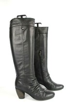 BOCAGE Bottes Hautes cuir noir T 37 Très bon état