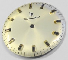 VINTAGE CADRAN ORIGINE MONTRE LIP GRIS DAUPHINE GALBE