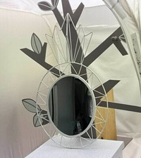 Miroir murale métal blanc