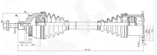 Arbre transmission avant - transmission,