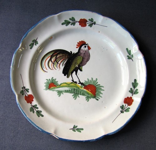 Ancienne assiette coq - assiette, au