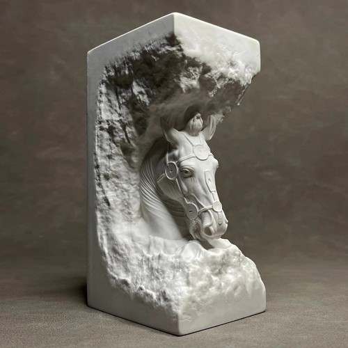 Sculpture cheval plâtre - de,