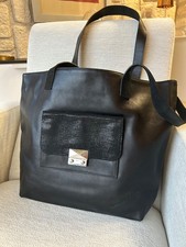 Grand sac en cuir noir –