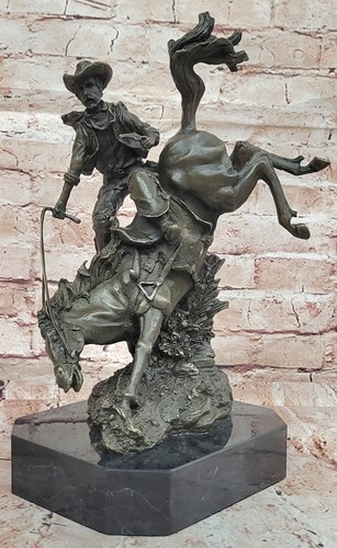 Sculpture bronze cowboy - sculpture,