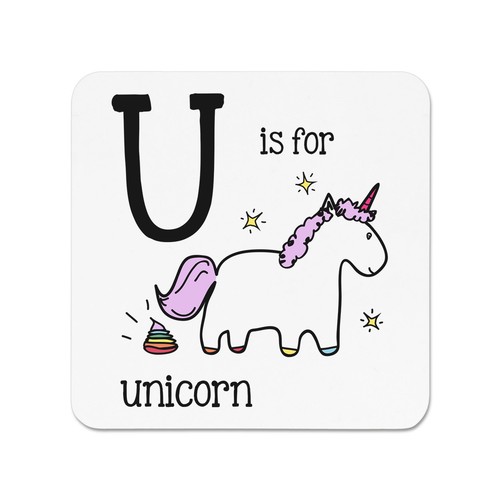 Lettre est pour licorne - u,