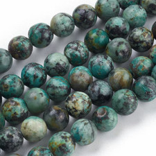 30 perles en turquoise naturel africain 6 mm REF2708