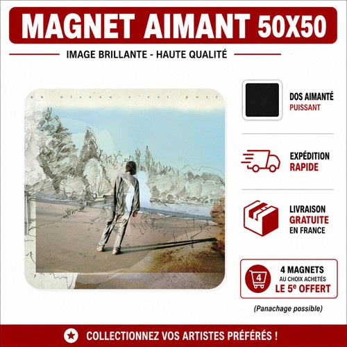 Magnet gérard manset 5x5 cm - ,
