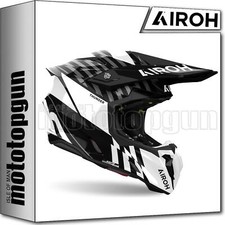 AIROH CASQUE CROSS MOTO TW3T17 TWIST 3 THUNDER NOIR BLANC GLOSS SZ. M