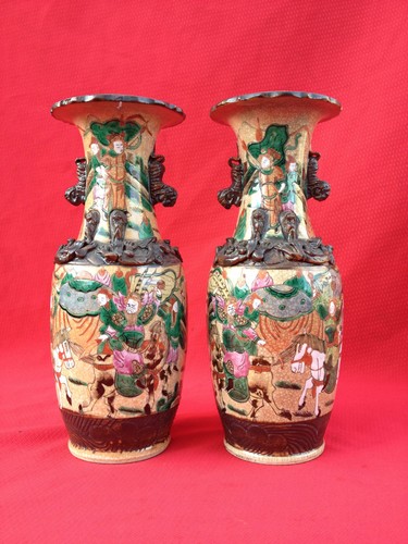 Paire vases nankin chine - vases, /
