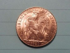 SPLENDIDE  20 FRS COQ  1907 -  SPL  / 6.45  GR.   A COLLECTIONNER !!
