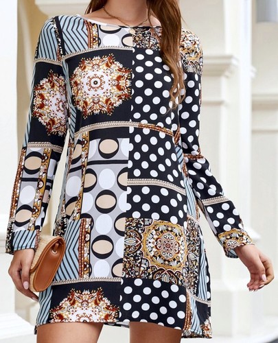 Robe tunique imprimé - robe,