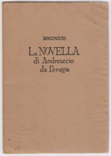La Novella di Andreucci da Perugia di Boccaccio xilografie Marviglia Urbino 1944