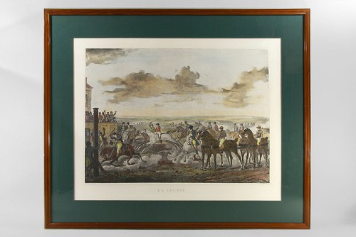 Grande lithographie ancienne - grande,