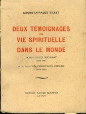Deux témoignages de vie
