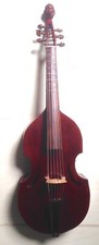 Viole de gambe, 6 cordes, tête sculptée, 4/4, avec étui sans archet