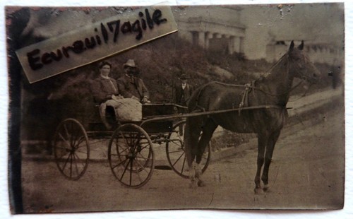 Ferrotype couple attelage - couple,