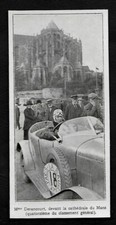 1925  --  COURSE AUTOMOBILE Mme DERANCOURT DEVANT LA CATHEDRALE LE MANS   3S789