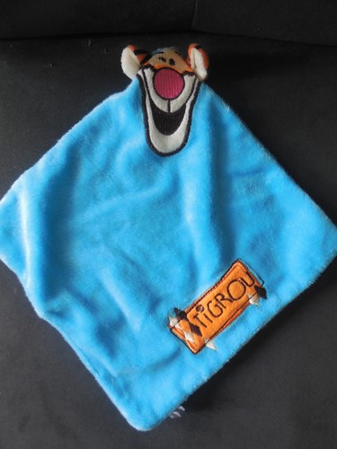 Doudou plat tigrou bleu - plat,