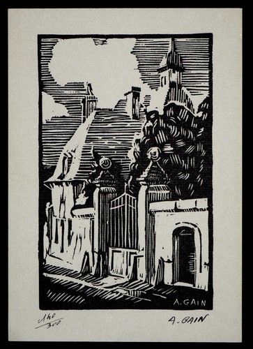 Gravure sur bois estampe - sur,