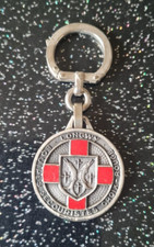 ancien porte clé clef équipes secouristes croix rouge longwy