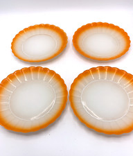 Ensemble de 4 assiettes à dessert Duralex soleil orange vintage retro