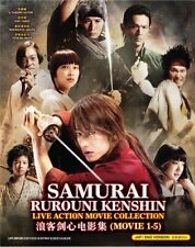 DVD Rurouni Kenshin Live Action Movie 1-5 Collection (English Dub) All Region