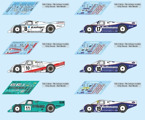 Decals porsche 962c mans - porsche,