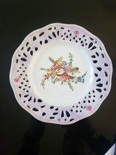 Assiette Porcelaine Dentelle Decor Peint Musique Signé Solange Scal Beauval