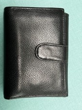 PORTE MONNAIE, PORTEFEUILLE, CARTES, PAPIERS  EN CUIR NOIR GRAINé ARTHUR & ASTON