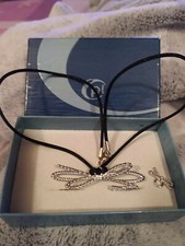 Parure PIERRE LANG NOEUDS collier pendentif+pendants pour clous d'Oreilles