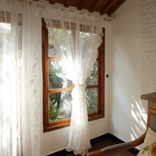 Rideau transparent dentelle - transparent,