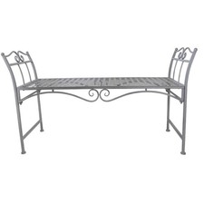 Banc de jardin fer quadrillé