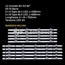 KIT 10 BARRES STRIP TV LED LG