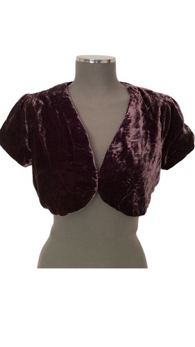 Veste courte boléro velours