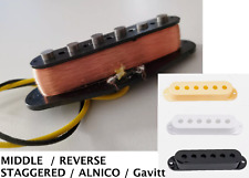 New PU STRATOCASTER Middle Reverse - Alnico V - 6k - staggered - guitare strat