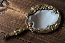 Miroir à main ancien bronze