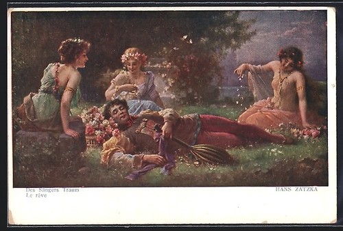 Carte postale artiste hans - carte,