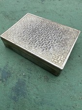 Boite Métal Argenté Vintage Antique Box